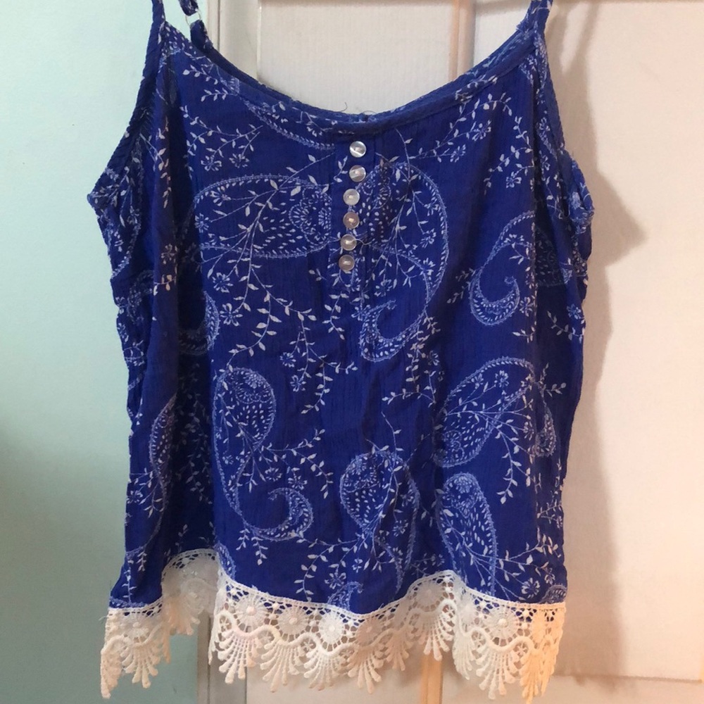 Lace bottom crop top